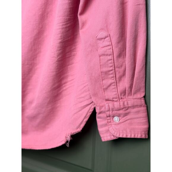 Frank & Eileen EILEEN Famous Denim Button-Up Long Sleeve Shirt Sunset Pink XXS - Picture 6 of 10